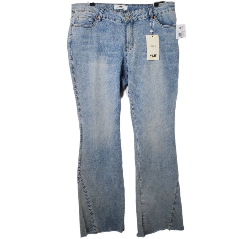 YMI NWT Flare Jeans Light Wash Stretch Denim EP211775 Plus Size 18 NEW